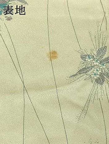 平和屋着物▽上質な小紋　単衣　草花文　正絹　逸品　AABJ6054jh