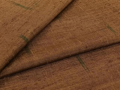 平和屋着物▽上質な紬　単衣　幾何学文様　正絹　逸品　AABJ6058jh