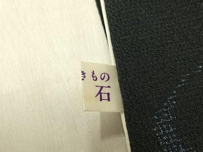 平和屋着物▽本塩沢　単衣　110亀甲　瓢箪　正絹　逸品　AABJ6066jh