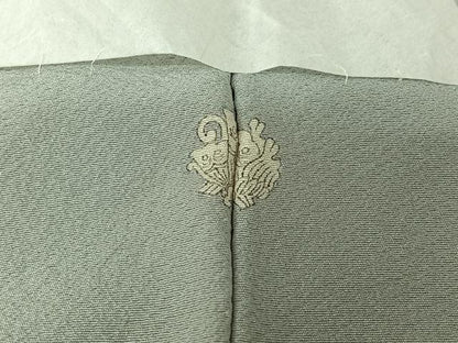 平和屋着物▽上質な色無地　単衣　灰青色　正絹　逸品　未使用　AABJ6069jh