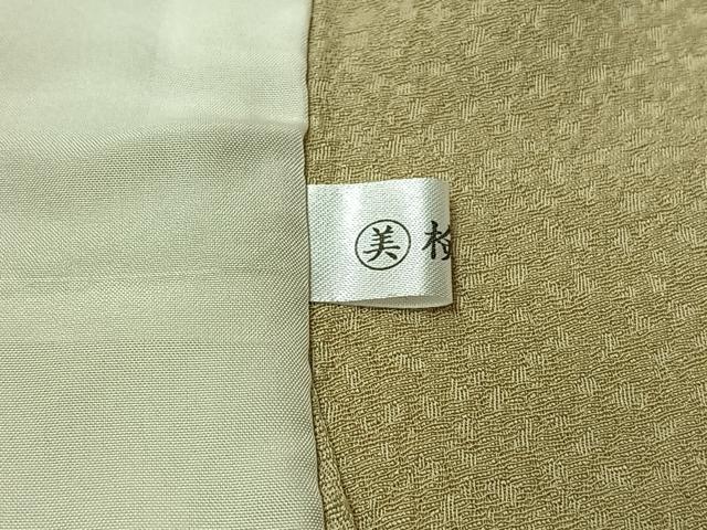 平和屋着物▽上質な色無地　単衣　紋意匠　蒸栗色　正絹　逸品　未使用　AABJ6072jh
