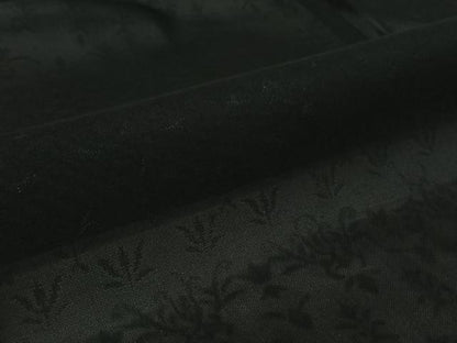 平和屋着物▽羽織　スリーシーズン　春夏秋　塵除け　草花文　黒地　正絹　逸品　AABJ6076jh