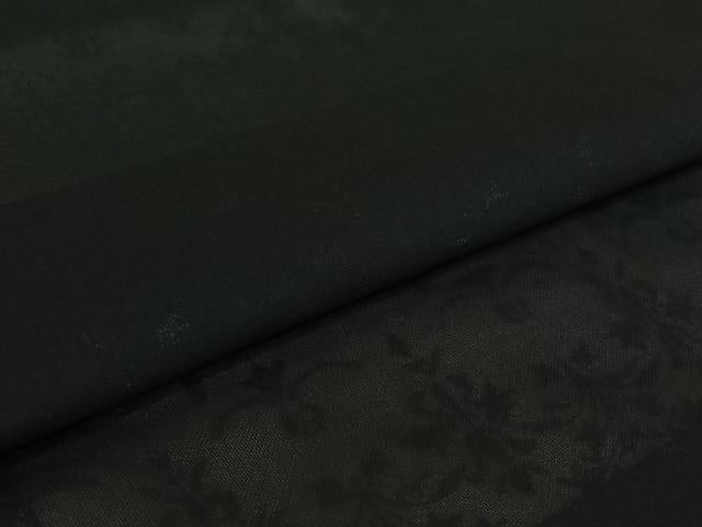 平和屋着物▽羽織　スリーシーズン　春夏秋　塵除け　草花文　黒地　正絹　逸品　AABJ6076jh