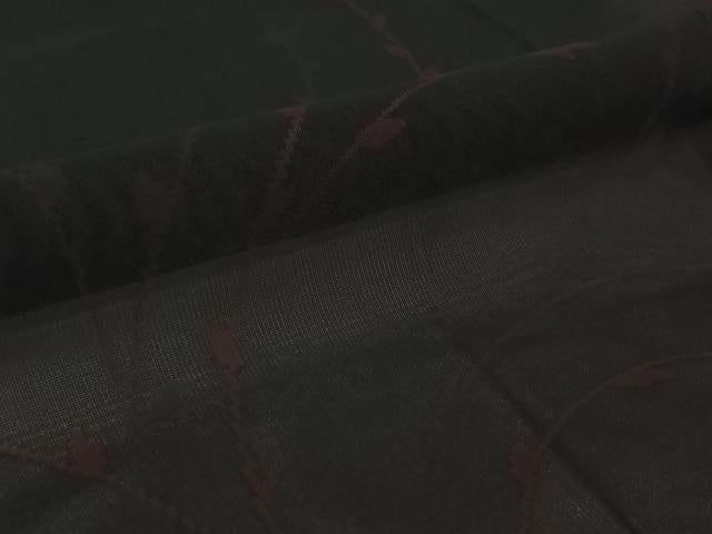 平和屋着物▽羽織　スリーシーズン　春夏秋　塵除け　草葉文　正絹　逸品　AABJ6081jh