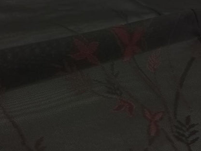 平和屋着物▽羽織　スリーシーズン　春夏秋　塵除け　草花文　羽織紐：赤珊瑚　正絹　逸品　AABJ6082jh
