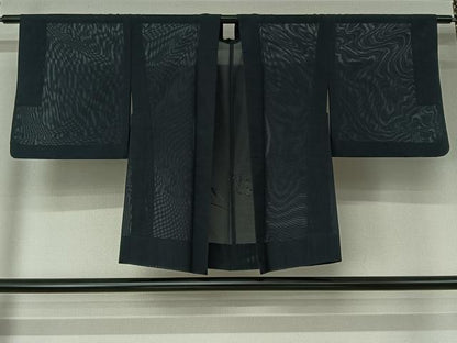 平和屋着物▽羽織　スリーシーズン　春夏秋　塵除け　流水草葉文　正絹　逸品　AABJ6083jh