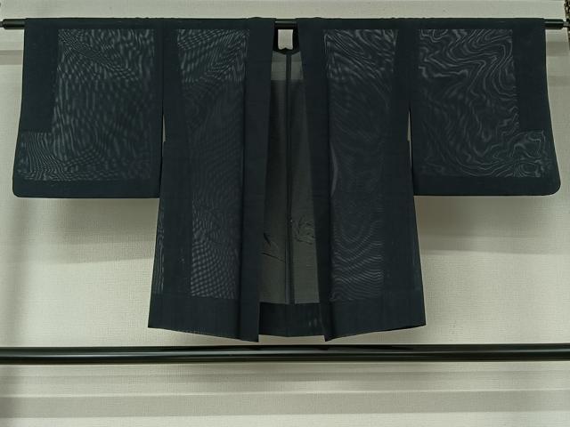 平和屋着物▽羽織　スリーシーズン　春夏秋　塵除け　流水草葉文　正絹　逸品　AABJ6083jh