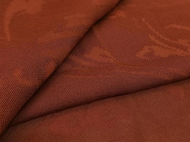 平和屋着物▽羽織　スリーシーズン　春夏秋　塵除け　流水文　銀朱色　正絹　逸品　AABJ6085jh