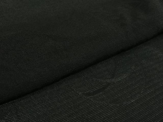 平和屋着物▽羽織　スリーシーズン　春夏秋　塵除け　流水芝文　黒地　正絹　逸品　AABJ6086jh