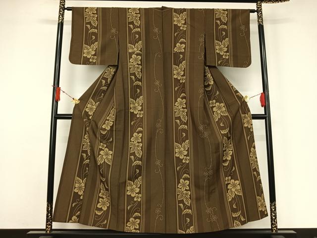 平和屋着物▽小紋　単衣　花間道　洗える着物　AABJ6090jh