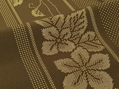 平和屋着物▽小紋　単衣　花間道　洗える着物　AABJ6090jh