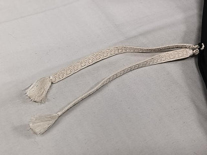 平和屋着物▽羽織　スリーシーズン　春夏秋　塵除け　枝葉文　黒地　正絹　逸品　AABJ6092jh