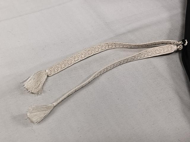 平和屋着物▽羽織　スリーシーズン　春夏秋　塵除け　枝葉文　黒地　正絹　逸品　AABJ6092jh