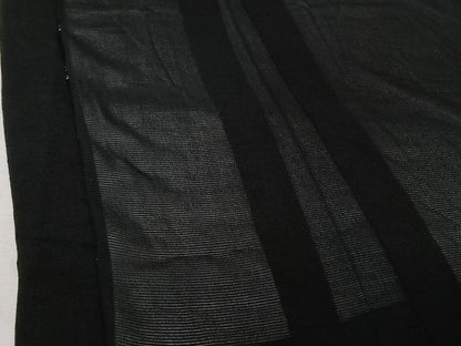 平和屋着物▽羽織　スリーシーズン　春夏秋　塵除け　黒地　正絹　逸品　AABJ6096jh