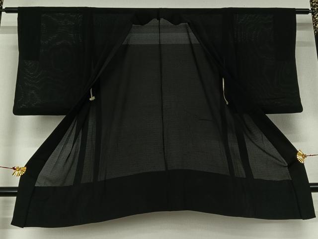 平和屋着物▽羽織　スリーシーズン　春夏秋　塵除け　黒地　正絹　逸品　AABJ6098jh