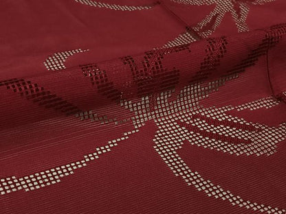 平和屋着物▽羽織　スリーシーズン　春夏秋　塵除け　乱菊　中紅色　正絹　逸品　未使用　AABJ6100jh
