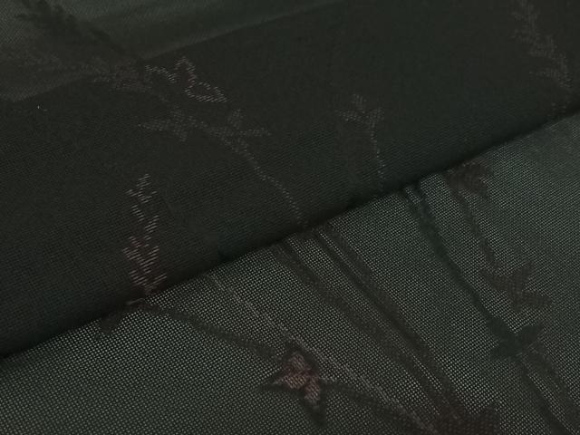 平和屋着物▽羽織　スリーシーズン　春夏秋　塵除け　草花文　黒地　正絹　逸品　AABJ6102jh