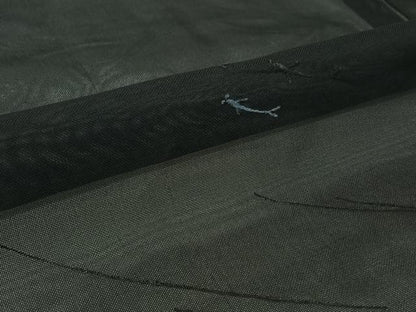 平和屋着物▽羽織　スリーシーズン　春夏秋　塵除け　刺繍　流水文　魚　黒地　正絹　逸品　AABJ6105jh