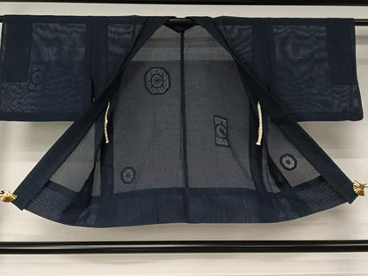 平和屋着物▽羽織　スリーシーズン　春夏秋　塵除け　正倉院花文　正絹　逸品　AABJ6108jh