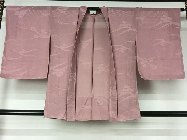 平和屋着物▽羽織　スリーシーズン　春夏秋　塵除け　風景文　石竹色　正絹　逸品　未使用　AABJ6110jh