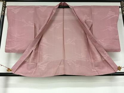 平和屋着物▽羽織　スリーシーズン　春夏秋　塵除け　風景文　石竹色　正絹　逸品　未使用　AABJ6110jh