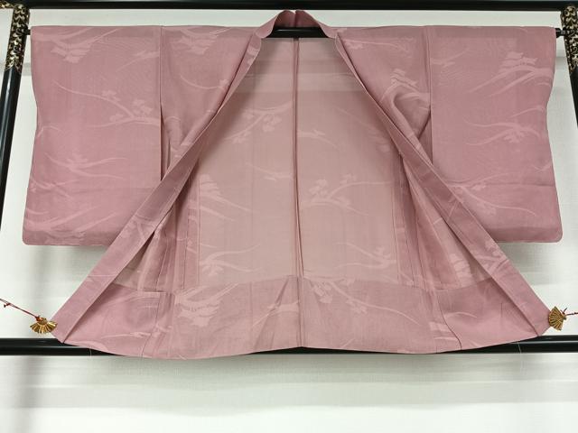 平和屋着物▽羽織　スリーシーズン　春夏秋　塵除け　風景文　石竹色　正絹　逸品　未使用　AABJ6110jh
