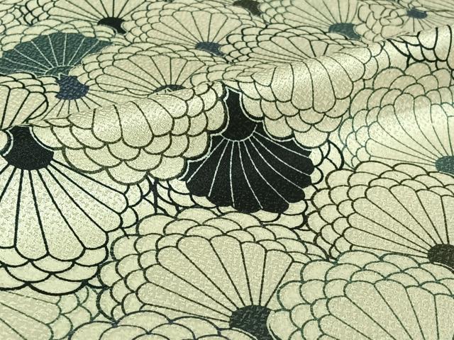 平和屋着物▽上質な小紋　単衣　花尽くし文　正絹　逸品　AABJ6113jh