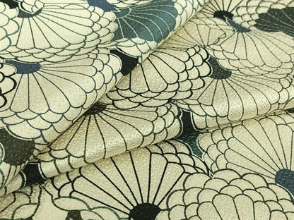 平和屋着物▽上質な小紋　単衣　花尽くし文　正絹　逸品　AABJ6113jh