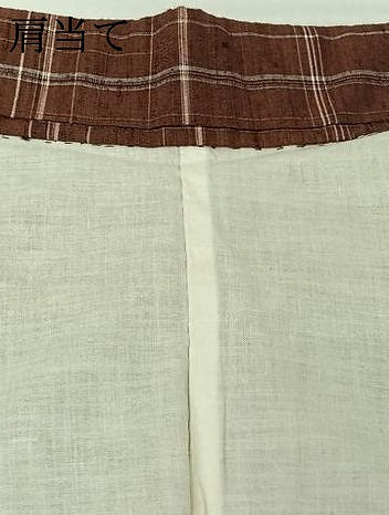 平和屋着物▽上質な紬　単衣　格子　正絹　逸品　AABJ6126jh
