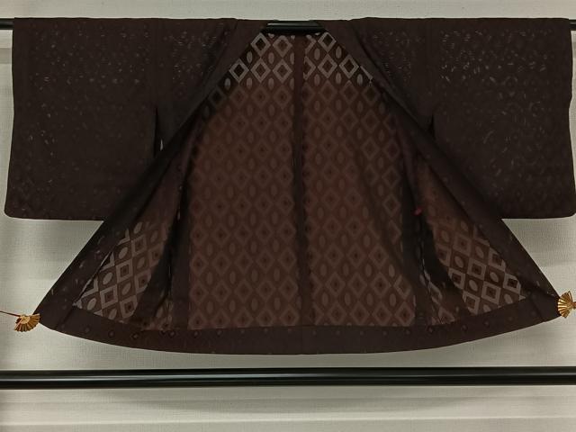 平和屋着物▽羽織　スリーシーズン　春夏秋　塵除け　菱文　正絹　逸品　AABJ6127jh