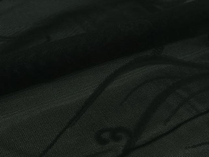 平和屋着物▽羽織　スリーシーズン　春夏秋　塵除け　立波文　黒地　正絹　逸品　AABJ6128jh