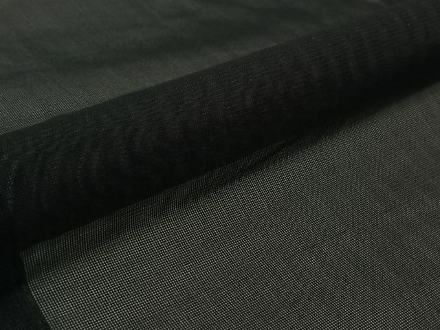 平和屋着物▽羽織　スリーシーズン　春夏秋　塵除け　縞　黒地　正絹　逸品　AABJ6129jh
