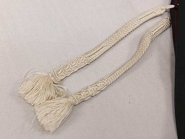 平和屋着物▽羽織　スリーシーズン　春夏秋　塵除け　縞　黒地　正絹　逸品　AABJ6129jh