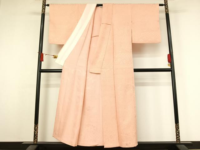 平和屋着物▽上質な小紋　単衣　霞文　正絹　逸品　AABJ6132jh