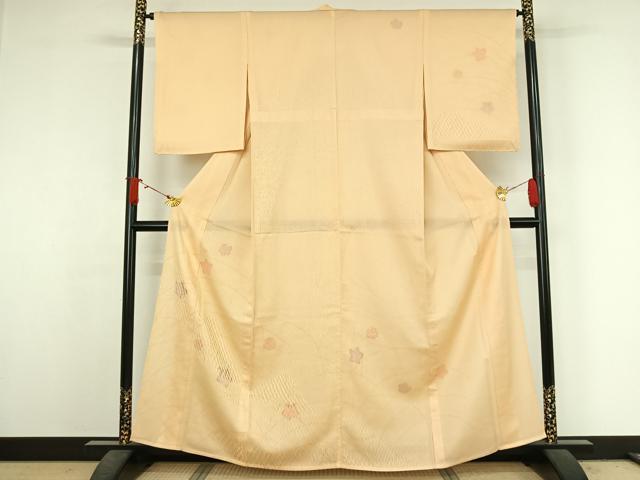 平和屋着物▽訪問着　無双　紗袷　紗×絽　芝花文　金彩　正絹　逸品　AABJ6137jh