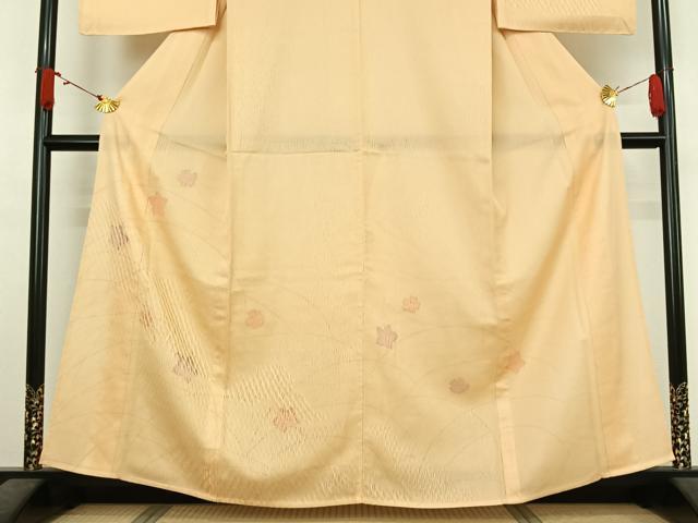 平和屋着物▽訪問着　無双　紗袷　紗×絽　芝花文　金彩　正絹　逸品　AABJ6137jh