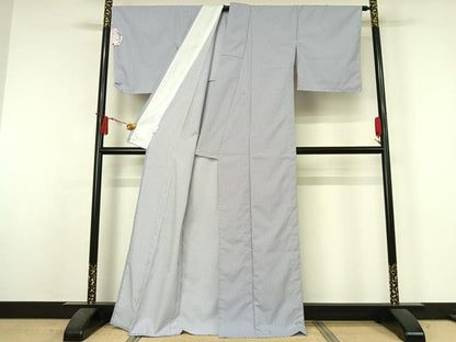 平和屋着物▽小紋　単衣　水玉文　洗える着物　AABJ6144jh