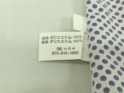 平和屋着物▽小紋　単衣　水玉文　洗える着物　AABJ6144jh