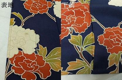 平和屋着物▽上質な小紋　単衣　枝花文　正絹　逸品　AABJ6152jh