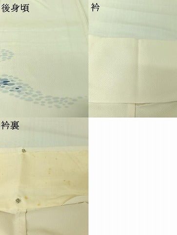 平和屋着物▽訪問着　単衣　手描き　鴛鴦　正絹　逸品　AABJ6153jh