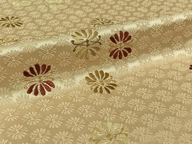 平和屋着物▽訪問着　単衣　総刺繍　舞花文　金糸　正絹　逸品　AABJ6156jh
