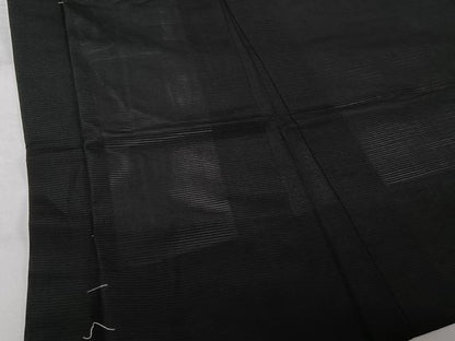 平和屋着物▽男性　長羽織　スリーシーズン　春夏秋　塵除け　黒地　正絹　逸品　AABJ6165jh