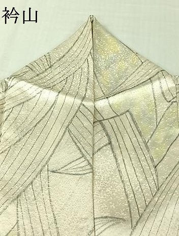 平和屋着物▽上質な小紋　単衣　手描き　草葉文　正絹　逸品　AABJ6166jh