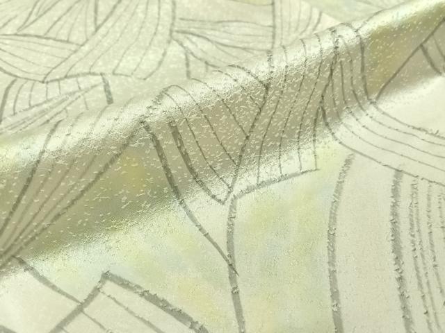 平和屋着物▽上質な小紋　単衣　手描き　草葉文　正絹　逸品　AABJ6166jh