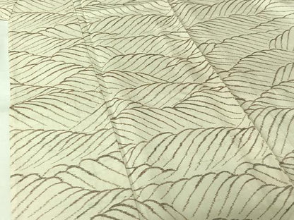 平和屋着物▽上質な紬　単衣　流水文　正絹　逸品　AABJ6171jh