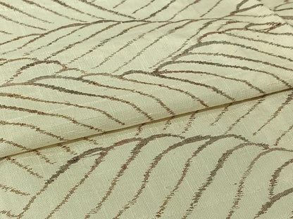 平和屋着物▽上質な紬　単衣　流水文　正絹　逸品　AABJ6171jh
