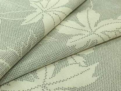 平和屋着物▽上質な紬　単衣　唐草文　正絹　逸品　AABJ6177jh