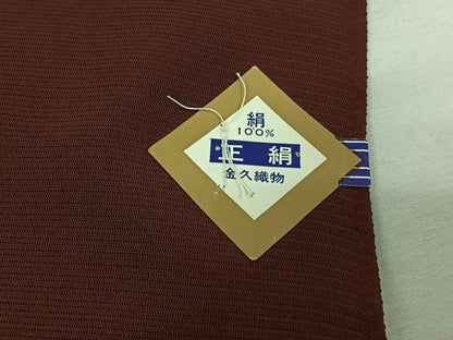 平和屋着物▽羽織　スリーシーズン　春夏秋　塵除け　雲取り花文　葡萄色　金久織物　仮絵羽　正絹　逸品　未使用　AABJ6180jh