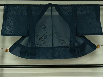 平和屋着物▽羽織　スリーシーズン　春夏秋　塵除け　総刺繍　草花文　正絹　逸品　AABJ6186jh