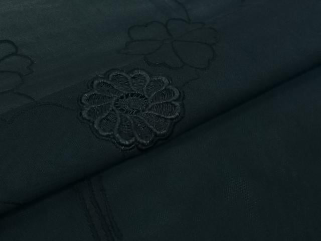 平和屋着物▽羽織　スリーシーズン　春夏秋　塵除け　総刺繍　草花文　正絹　逸品　AABJ6186jh